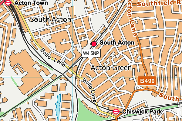 W4 5NP map - OS VectorMap District (Ordnance Survey)