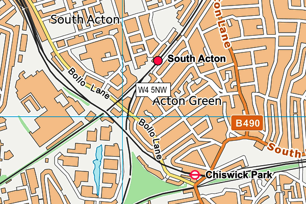 W4 5NW map - OS VectorMap District (Ordnance Survey)