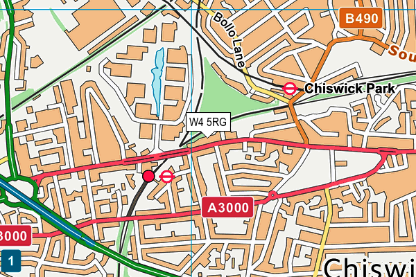 Snap Fitness (Chiswick) map (W4 5RG) - OS VectorMap District (Ordnance Survey)