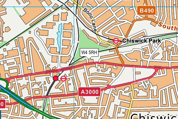 W4 5RH map - OS VectorMap District (Ordnance Survey)