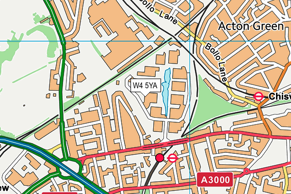 Virgin Active (Chiswick Park) map (W4 5YA) - OS VectorMap District (Ordnance Survey)