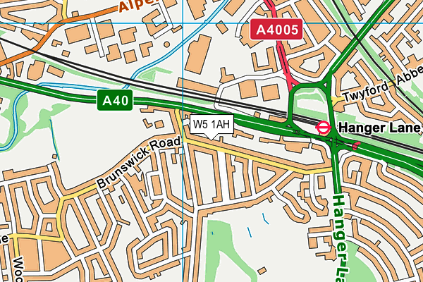 W5 1AH map - OS VectorMap District (Ordnance Survey)