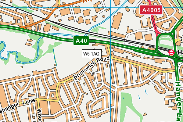 W5 1AQ map - OS VectorMap District (Ordnance Survey)