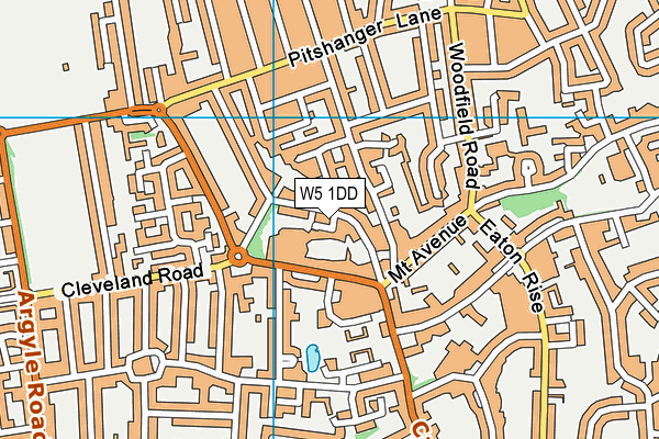 W5 1DD map - OS VectorMap District (Ordnance Survey)