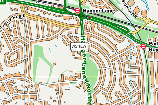 W5 1EW map - OS VectorMap District (Ordnance Survey)