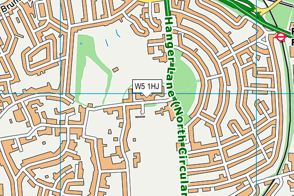 W5 1HJ map - OS VectorMap District (Ordnance Survey)
