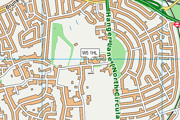 W5 1HL map - OS VectorMap District (Ordnance Survey)