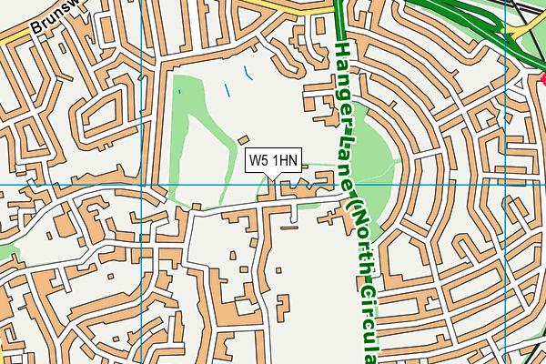 W5 1HN map - OS VectorMap District (Ordnance Survey)