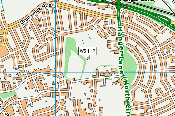 W5 1HP map - OS VectorMap District (Ordnance Survey)