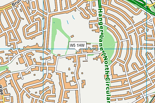 W5 1HW map - OS VectorMap District (Ordnance Survey)