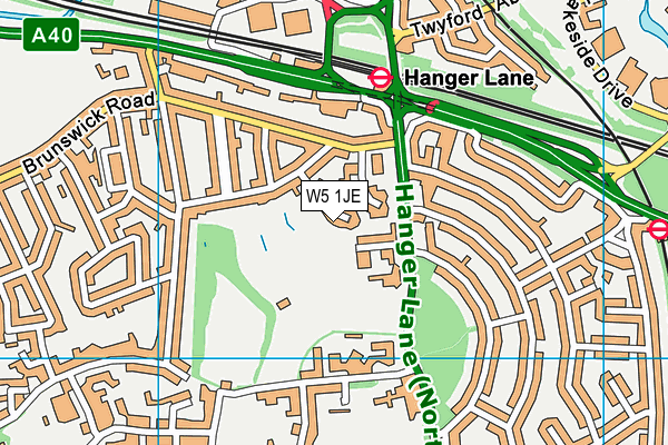 W5 1JE map - OS VectorMap District (Ordnance Survey)