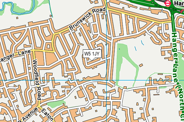 W5 1JY map - OS VectorMap District (Ordnance Survey)