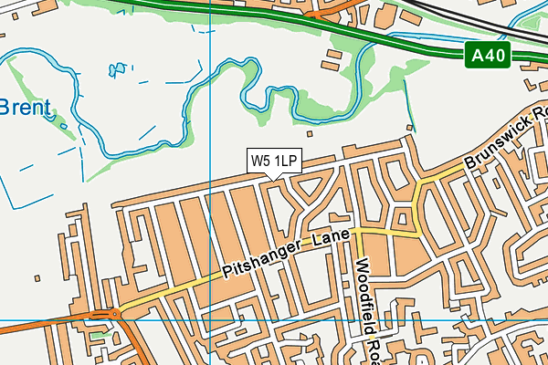 W5 1LP map - OS VectorMap District (Ordnance Survey)