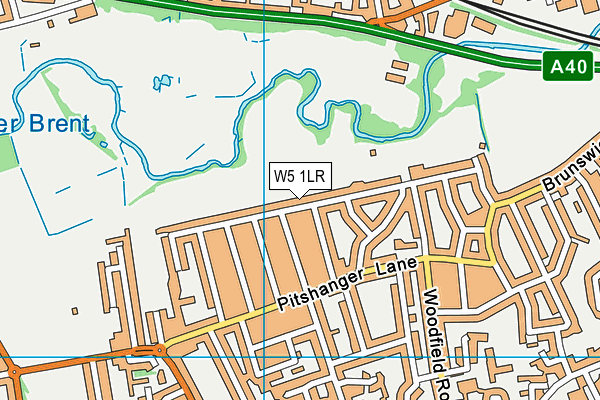 W5 1LR map - OS VectorMap District (Ordnance Survey)