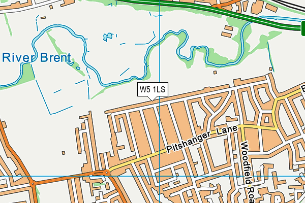 W5 1LS map - OS VectorMap District (Ordnance Survey)