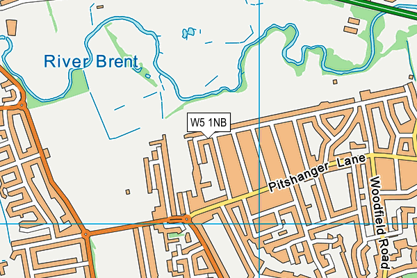 W5 1NB map - OS VectorMap District (Ordnance Survey)