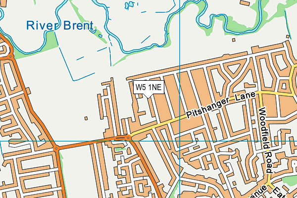 W5 1NE map - OS VectorMap District (Ordnance Survey)