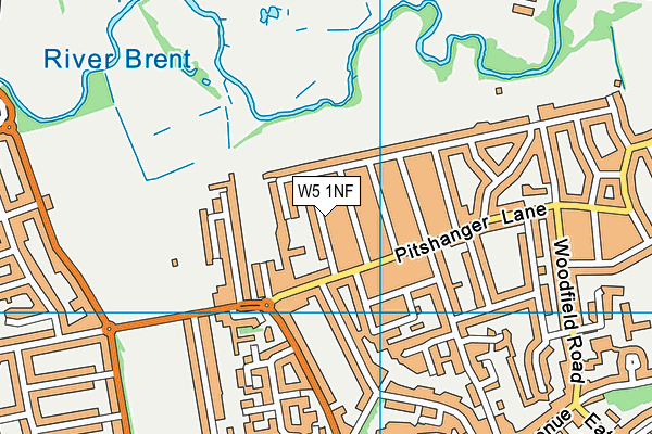 W5 1NF map - OS VectorMap District (Ordnance Survey)