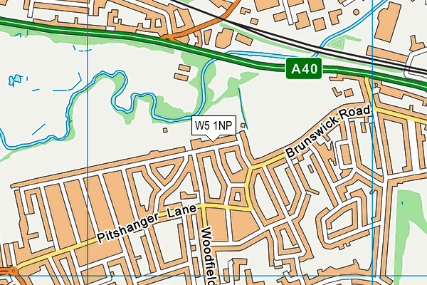 Brentham Sports Club Ltd map (W5 1NP) - OS VectorMap District (Ordnance Survey)
