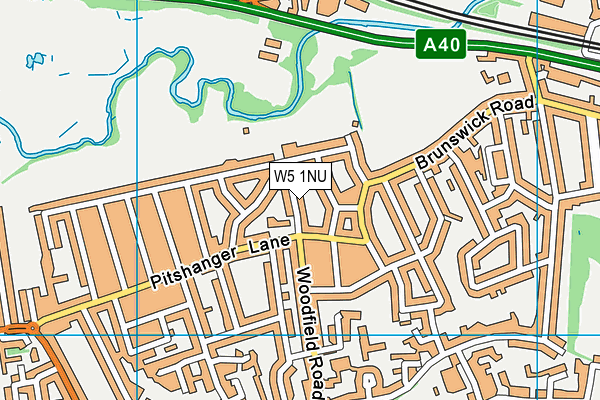 W5 1NU map - OS VectorMap District (Ordnance Survey)