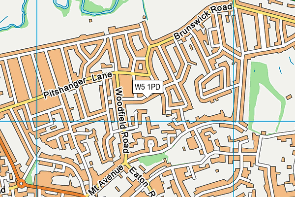 W5 1PD map - OS VectorMap District (Ordnance Survey)