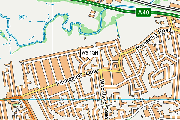 W5 1QN map - OS VectorMap District (Ordnance Survey)