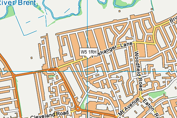 W5 1RH map - OS VectorMap District (Ordnance Survey)