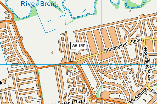 W5 1RP map - OS VectorMap District (Ordnance Survey)