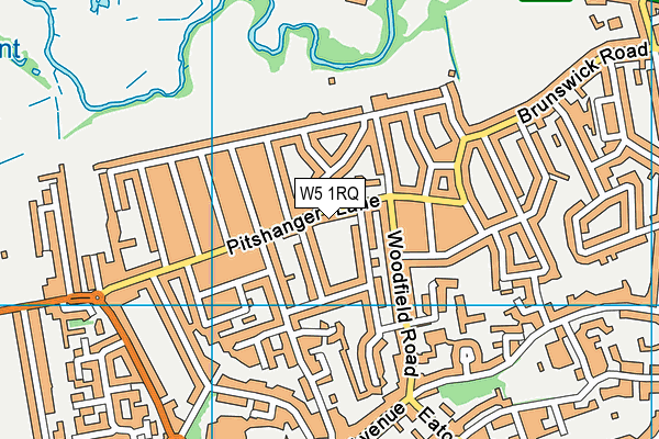 W5 1RQ map - OS VectorMap District (Ordnance Survey)