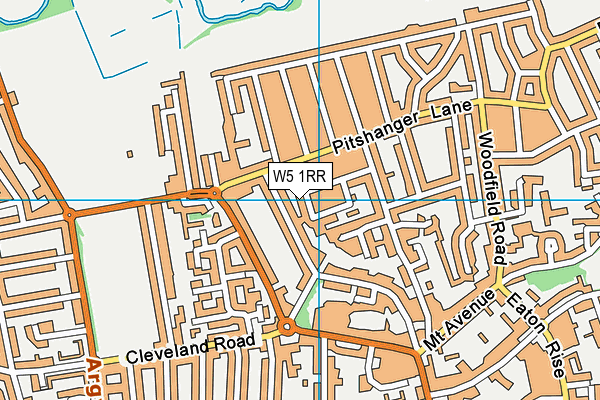 W5 1RR map - OS VectorMap District (Ordnance Survey)