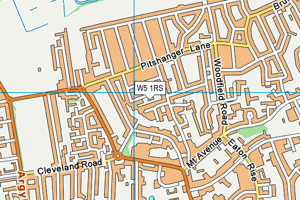 W5 1RS map - OS VectorMap District (Ordnance Survey)