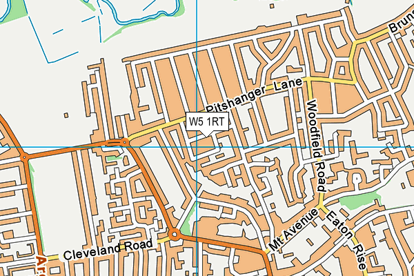 W5 1RT map - OS VectorMap District (Ordnance Survey)