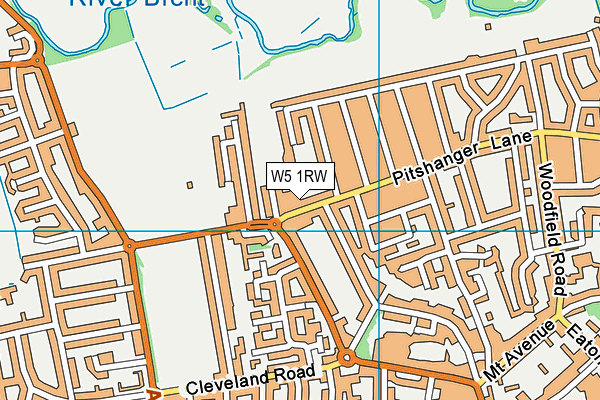 W5 1RW map - OS VectorMap District (Ordnance Survey)