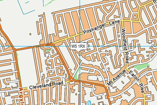 W5 1RX map - OS VectorMap District (Ordnance Survey)