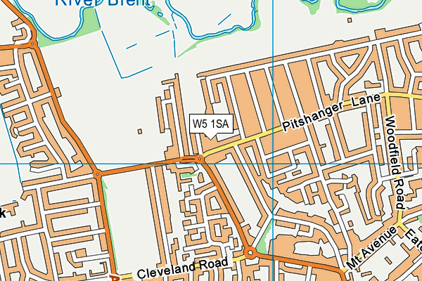 W5 1SA map - OS VectorMap District (Ordnance Survey)