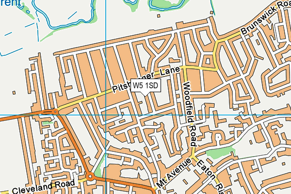 W5 1SD map - OS VectorMap District (Ordnance Survey)