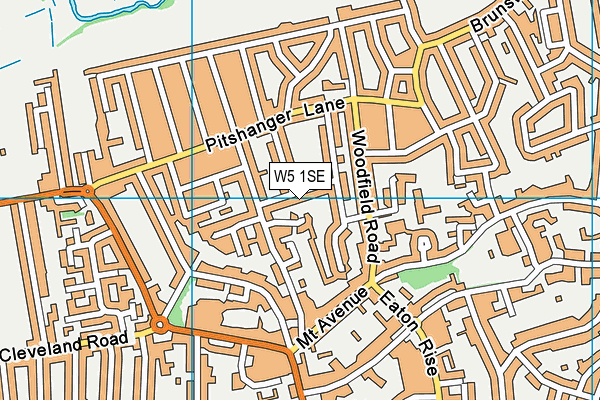 W5 1SE map - OS VectorMap District (Ordnance Survey)