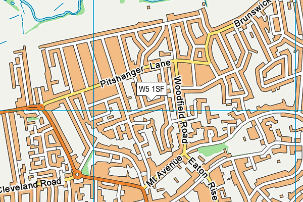 W5 1SF map - OS VectorMap District (Ordnance Survey)