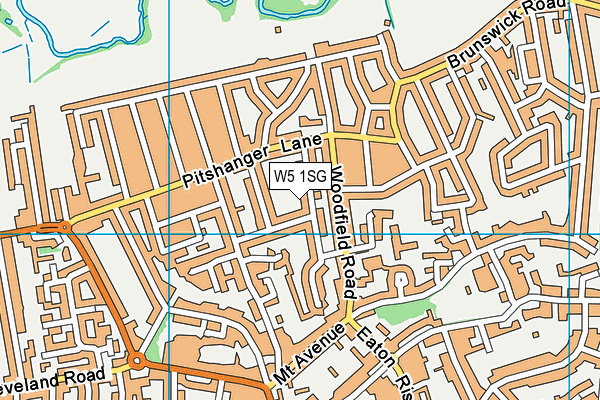 W5 1SG map - OS VectorMap District (Ordnance Survey)