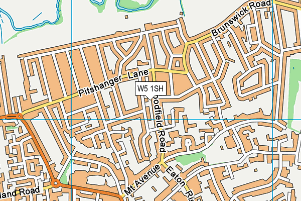 W5 1SH map - OS VectorMap District (Ordnance Survey)
