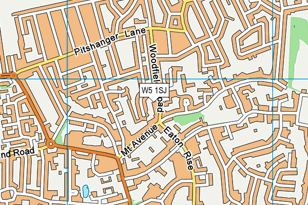 W5 1SJ map - OS VectorMap District (Ordnance Survey)