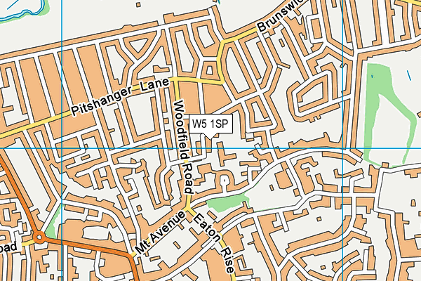 W5 1SP map - OS VectorMap District (Ordnance Survey)