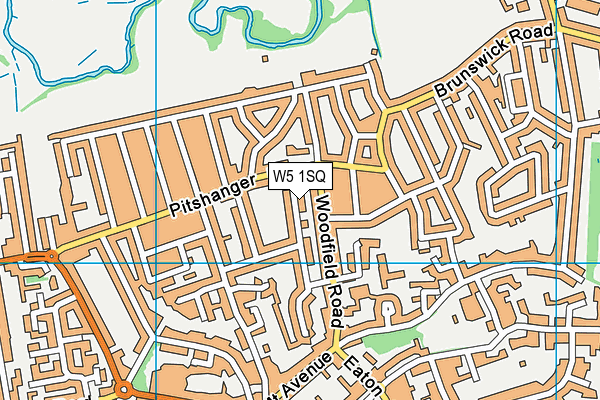 W5 1SQ map - OS VectorMap District (Ordnance Survey)