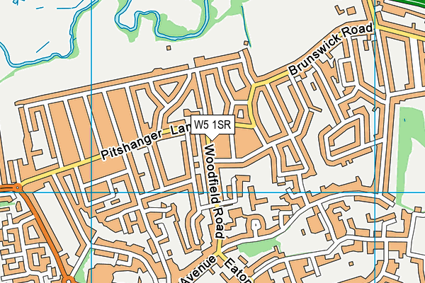 W5 1SR map - OS VectorMap District (Ordnance Survey)