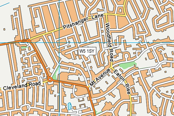 W5 1SY map - OS VectorMap District (Ordnance Survey)