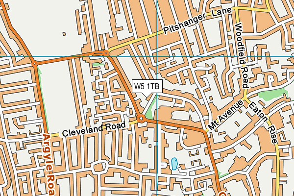 W5 1TB map - OS VectorMap District (Ordnance Survey)