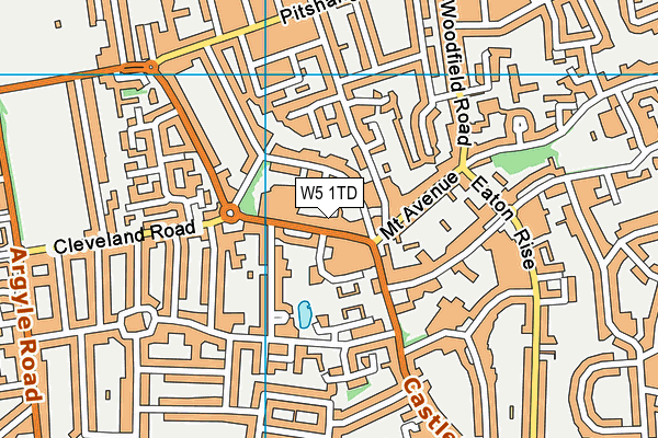 W5 1TD map - OS VectorMap District (Ordnance Survey)