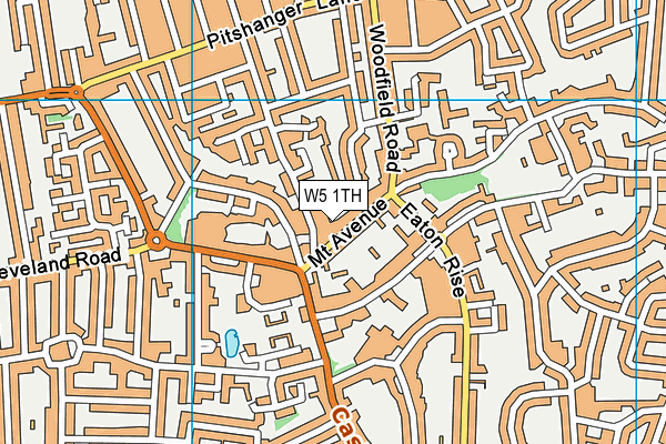 W5 1TH map - OS VectorMap District (Ordnance Survey)