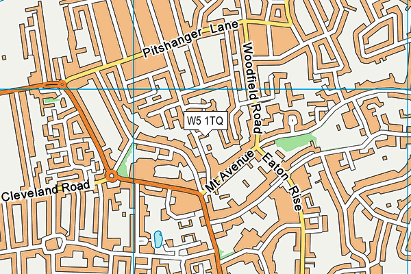 W5 1TQ map - OS VectorMap District (Ordnance Survey)