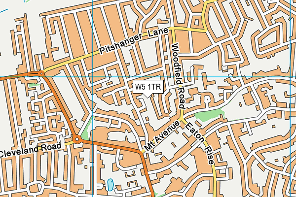 W5 1TR map - OS VectorMap District (Ordnance Survey)